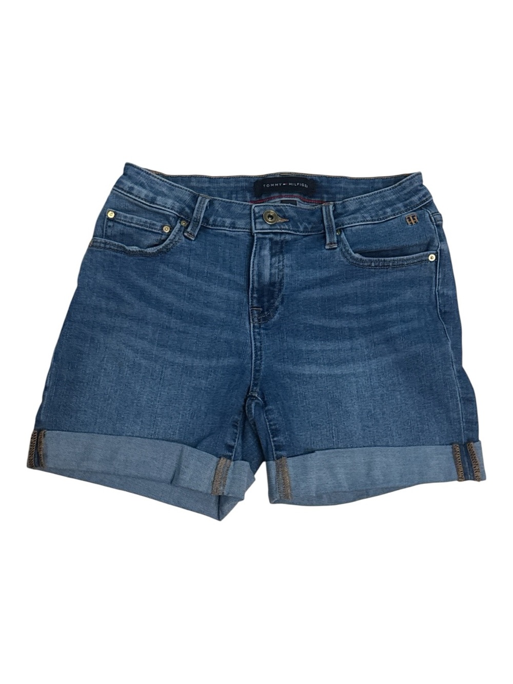 Tommy Hilfiger Blue Denim Cuffed Women’s Shorts Size 2